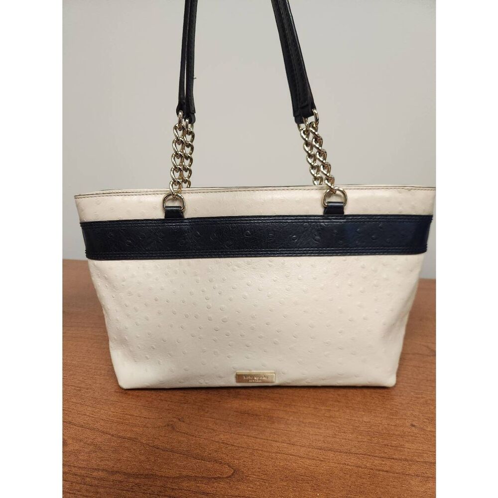Kate Spade Black and Cream Shoulder Bag